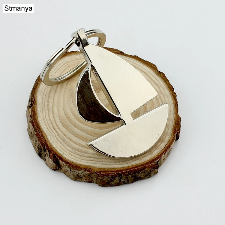 Двойной парус лодка металлический брелок кольцо брелок для влюбленных Романтический подарок на Рождество и день рождения#17141