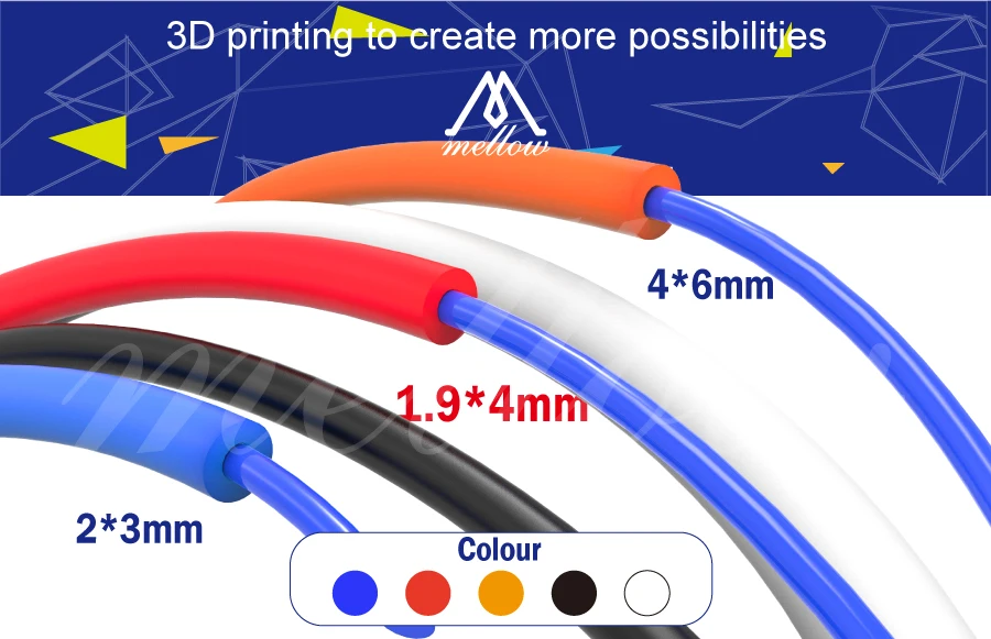 PTFE тефлоновая дальняя Подающая трубка для 1,75 мм/3,0 мм нити tl-фидера ender 3 prusa i3 Bowden hotend экструдер части 3d принтера