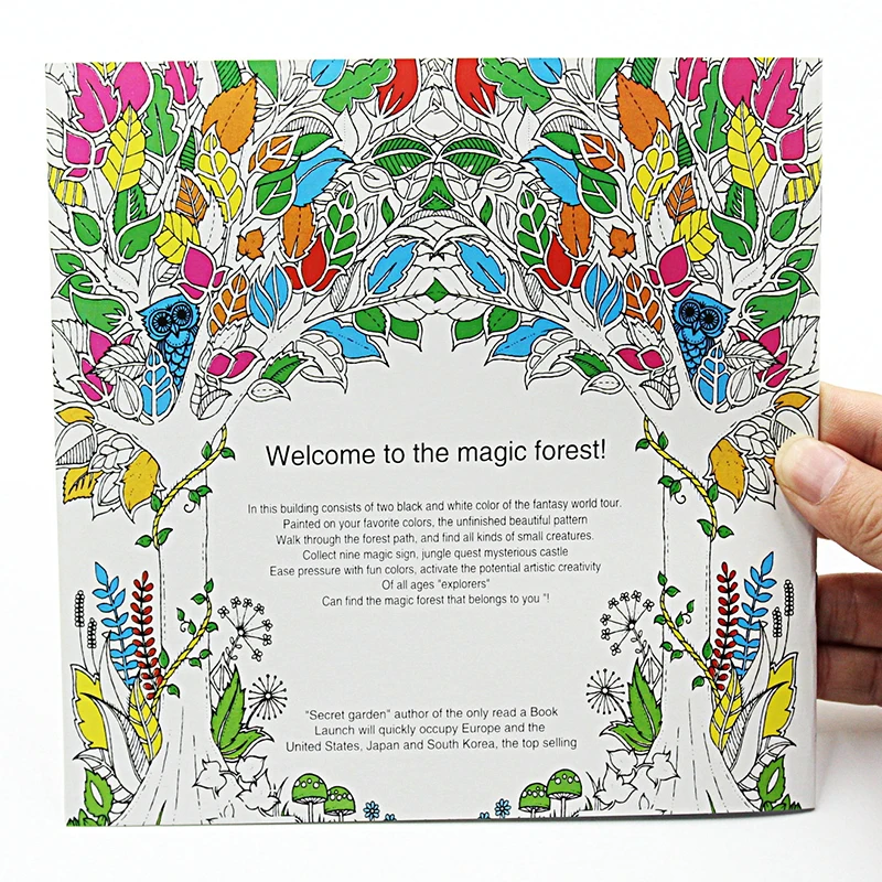 1 PCS 24 Pages Enchanted Forest English Edition Coloring Book For Children Adult Relieve Stress Kill Time Painting Drawing Book 1 PCS 24 Pages Enchanted Forest English Edition Coloring Book For Children Adult Relieve Stress Kill Time Painting Drawing Book