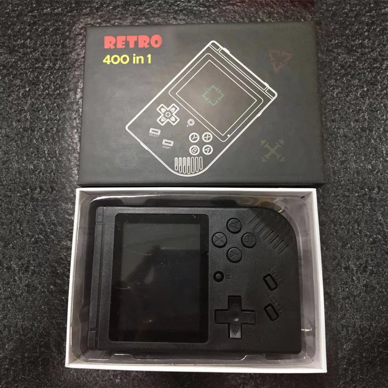 Новинка Coolboy ретро мини 2 портативная игровая консоль эмулятор встроенные 400 игры видеоигры портативная консоль 3,0 дюймов цветной ЖК-дисплей - Цвет: black