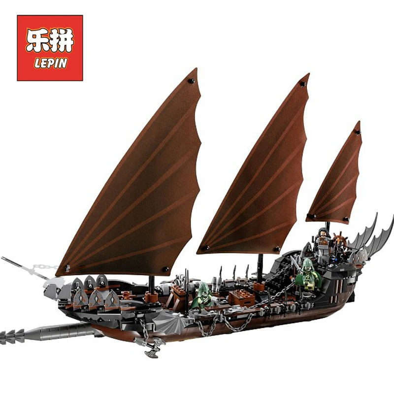 

Lepin 16018 Genuine The lord of rings Series The Ghost Pirate Ship Set Building Block Brick Toys LegoINGlys 79008 children gifts