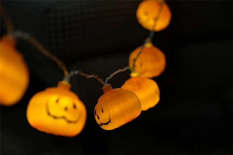 Halloween Party Ghost Festival Pumpkin 1.5M LED Battery Lantern Pumpkin String Lights Party Holiday DIY Wedding Garland Decorate (6)