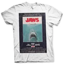 Camiseta Jaws Lo Squalo Vintage cartel Original maglia Uomo ufficiale hombres Camiseta 100% algodón estampado camisetas