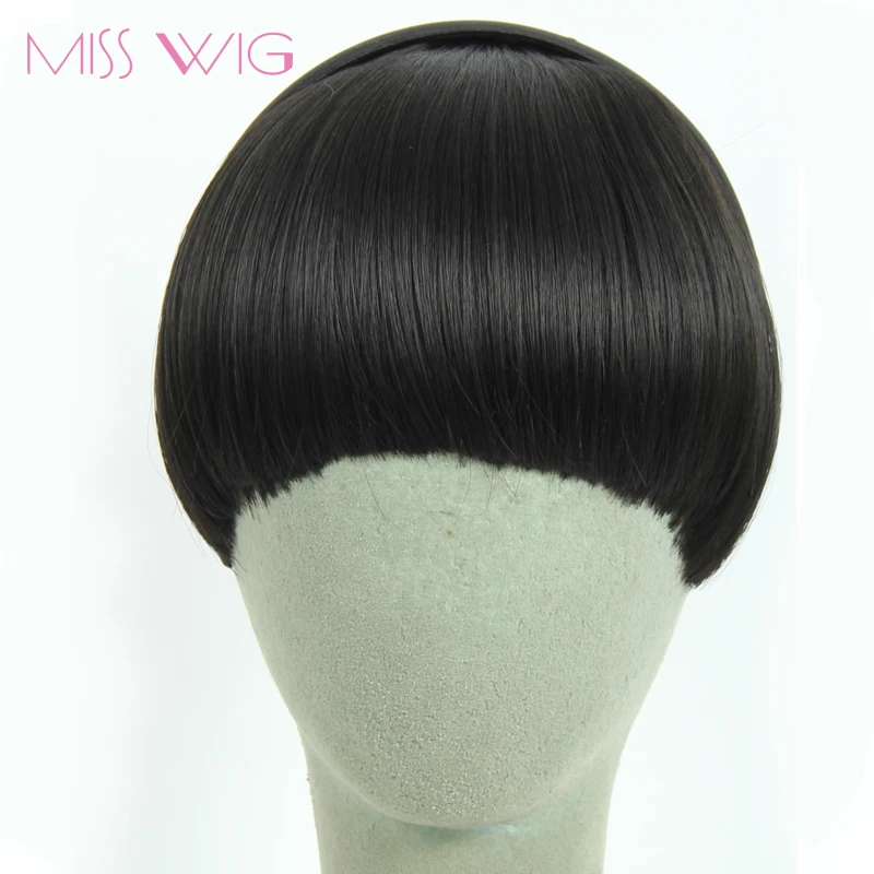 Miss wig 3 Цвета в наличии поддельная накладная челка для девочек спереди аккуратная