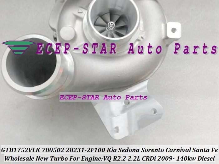 GTB1752VLK 780502 780502-5001S 28231-2F100 Turbo For KIA Sedona Sorento Carnival VQ CRDi For Hyundai Santa Fe R2.2 2.2L 140kw (1)