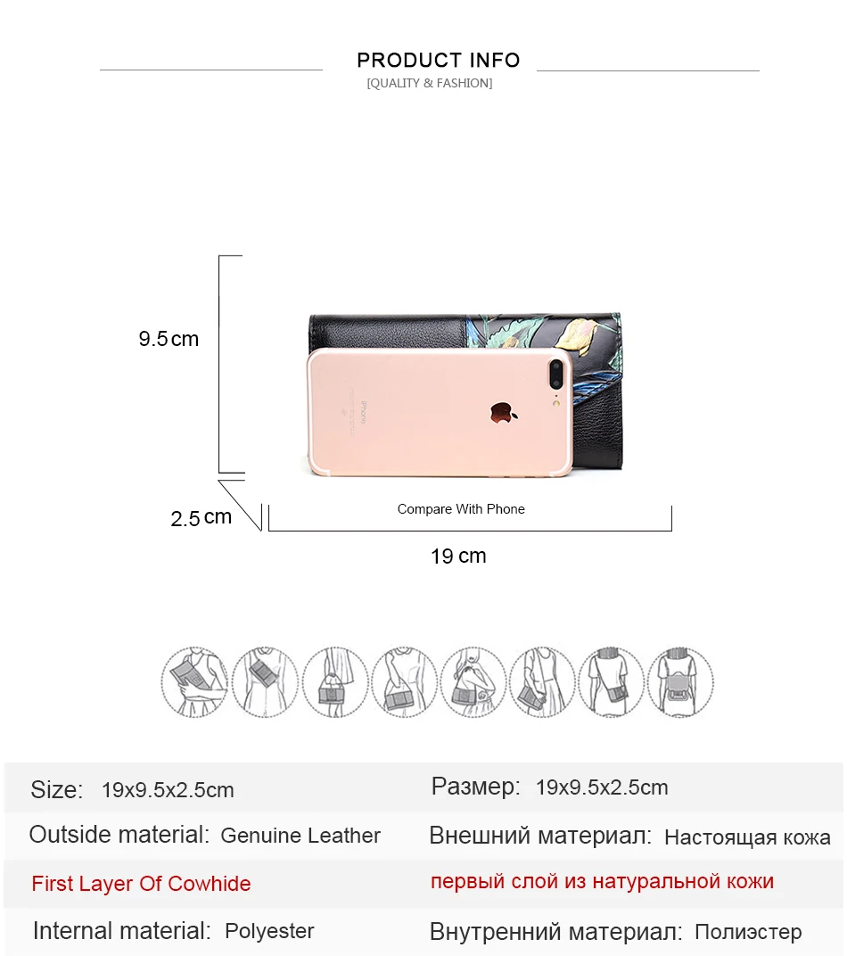 Кошелек на молнии, женские длинные кошельки из натуральной кожи, большая емкость, китайский стиль, розовый цветок, кошелек, женский держатель для карт, кошельки