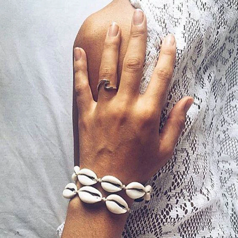

Bohemian Shell Bracelets For Women Girl Chain & Link Fashion Boho Bracelet & Bangles Charm Female Jewelry Pulseira Feminina