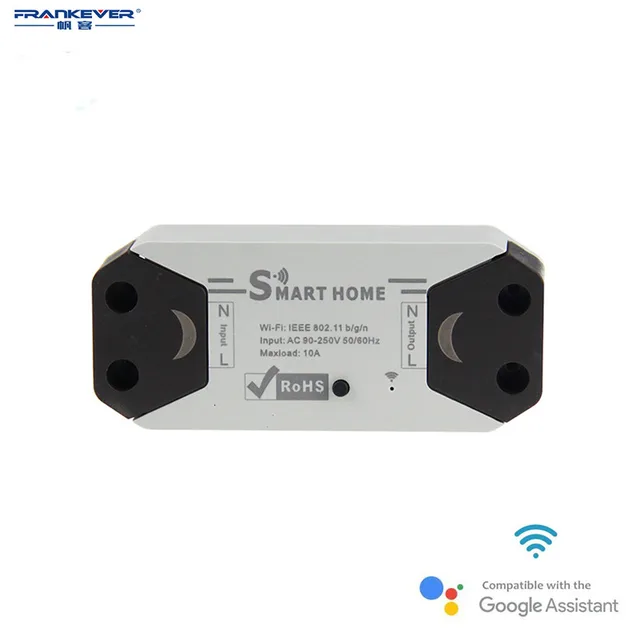 Frankever New Smart Breaker AC 90V-250V 10A APP Wifi Control Wireless Smart Switch Programmable Timer Voice Control  FK-CB10-2
