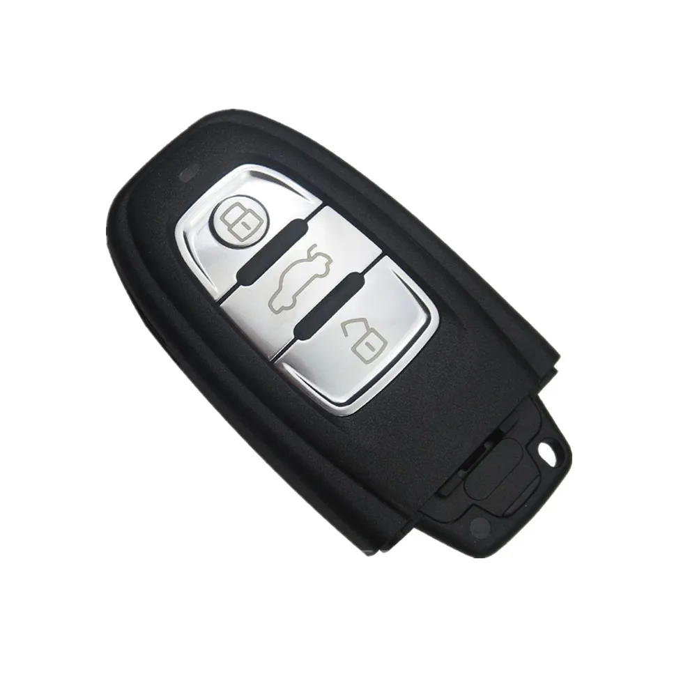 OkeyTech высокое качество 3 кнопки умный дистанционный Автомобильный ключ оболочки для Audi A4L A6L A5 Q5 RS5 Q5 Quattro чехол для автомобильного ключа с лезвием - Количество кнопок: Key shell