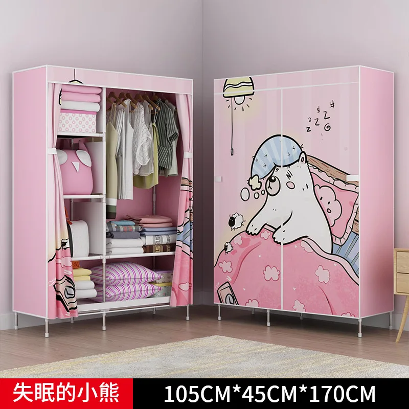 Складной шкаф модный простой шкаф семья детский гардероб Пылезащитная ткань девушка мебель для спальни шкафы