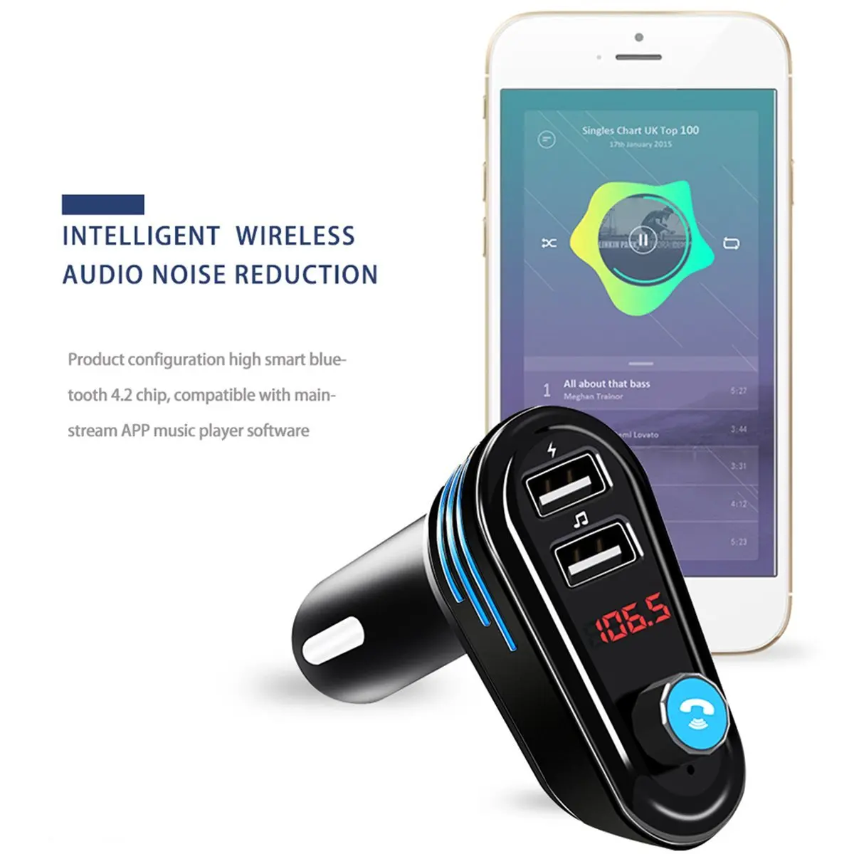 Multifunction Wireless Car Bluetooth MP3 music Player FM Transmitter