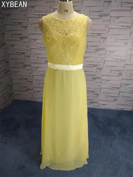 

Free Shipping ! 2019 New Scoop Collar Sleeveless Long Chiffon Evening Dresses