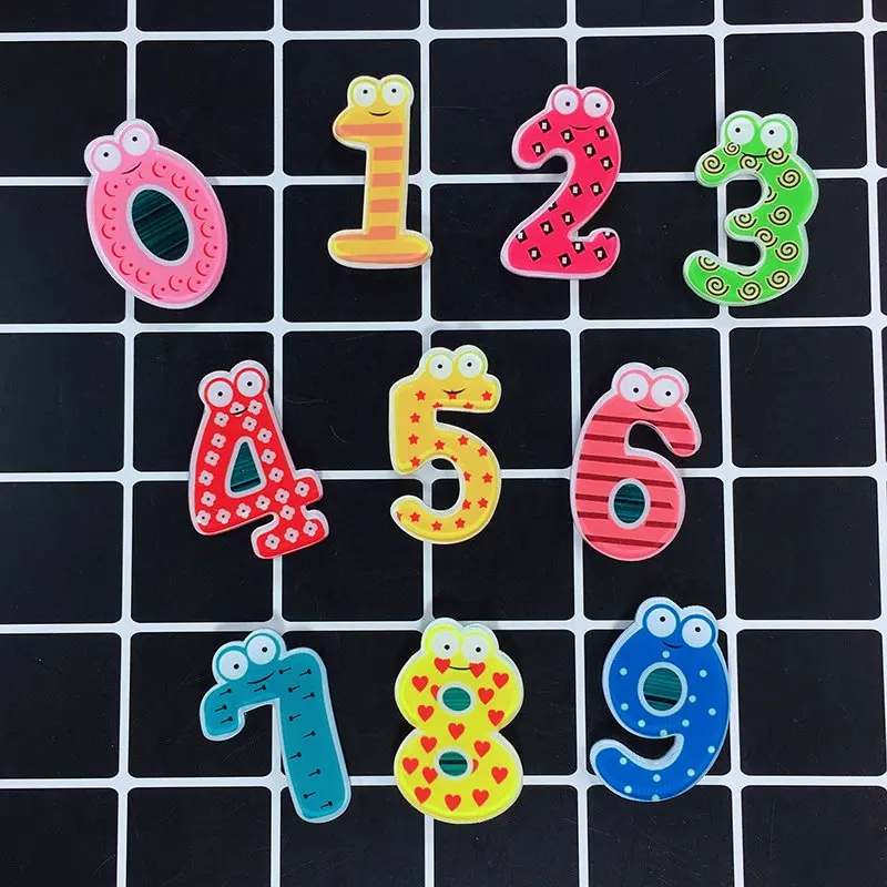

Animal Cartoon Numbers 0-9 Acrylic Badges Set irregular Cute Brooch Pins Backpack Clothes Decoration Kids Learning Brooches