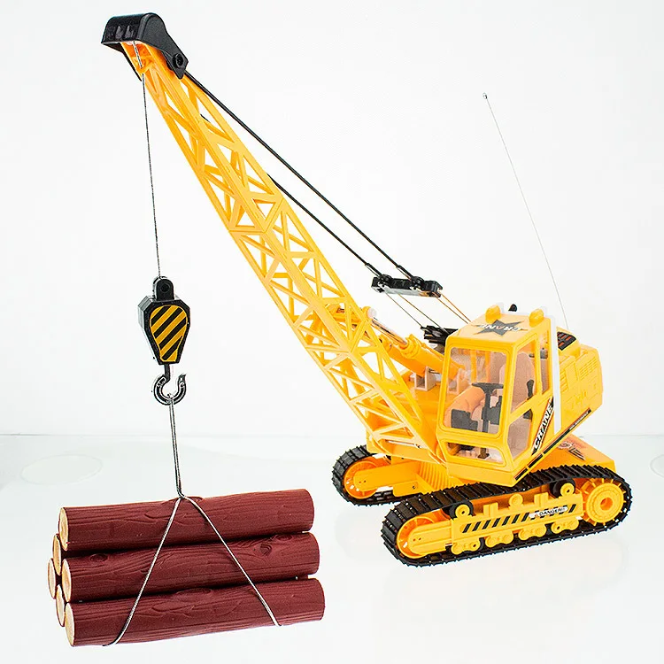 RC Crane 8 CH Remote Control Simulation Caterpillar Crane 680 degree Rotate hoist engineer truck Model