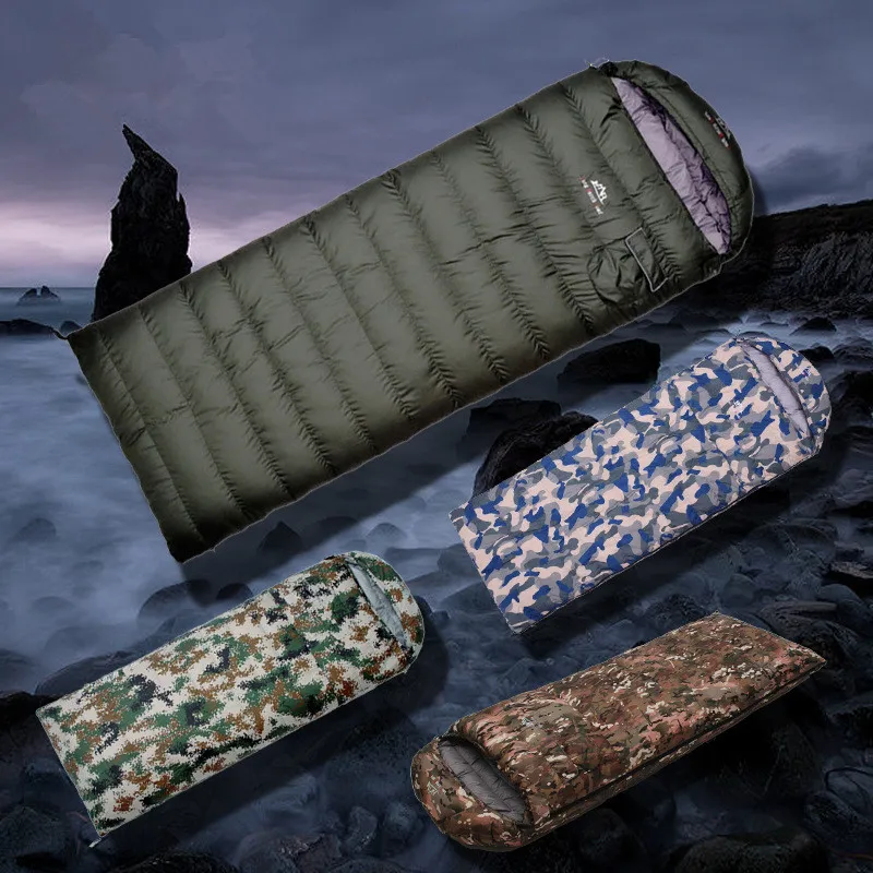 

New Sale High quality Cotton Camping sleeping bag,15~5degree, envelope style, army or Military or camouflage sleeping bags