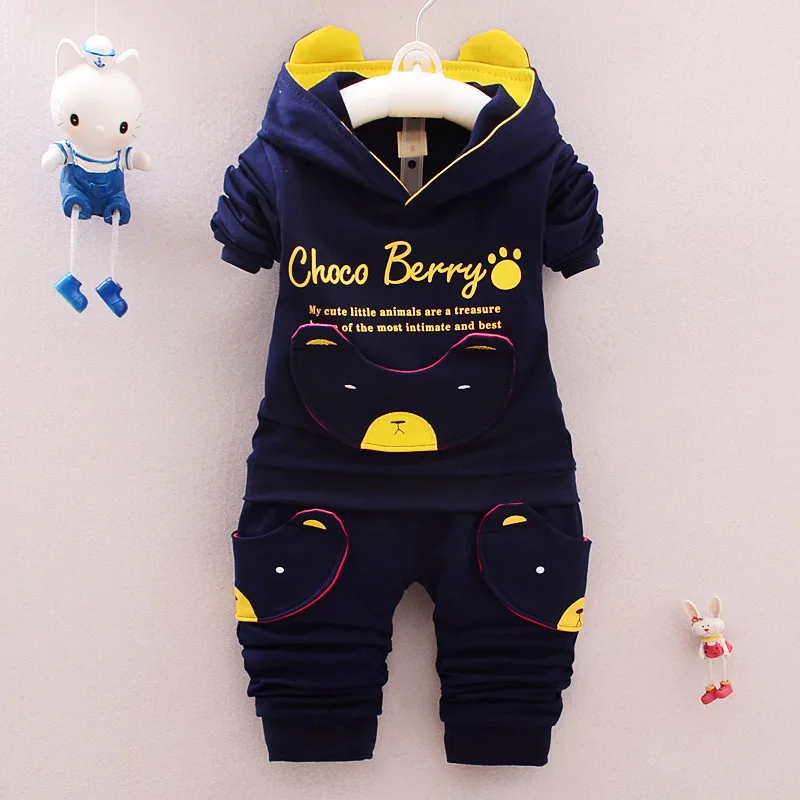 Весенние комплекты одежды детская одежда хлопковый пуловер костюм из 2 предметов детская одежда для мальчиков и девочек одежда для малышей