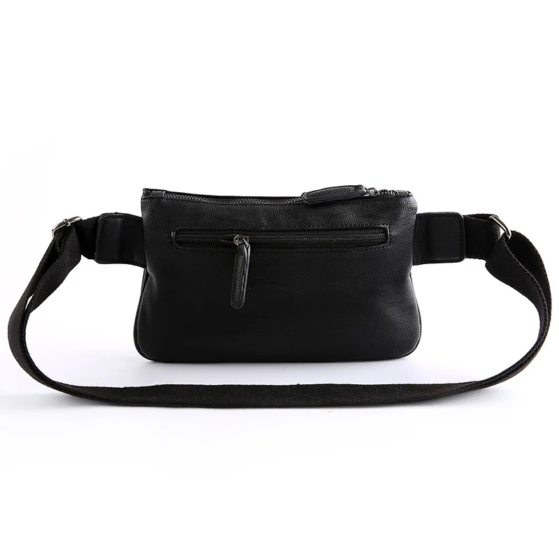عارضة الرجال حقيبة بحزام Crossbody أكياس للرجال لينة بو الجلود خمر الرجال حقيبة صدر للرجال الأسود الخصر حزمة حقائب اليد حقيبة كتف