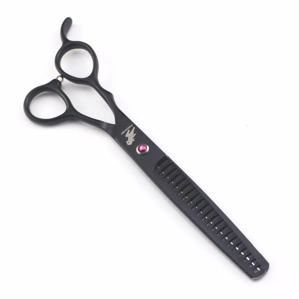 

7.0 inch high-grade black left hand pet scissors fish bone tooth scissors left hand special scissors