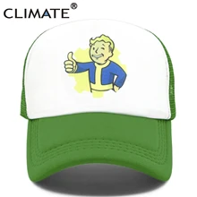 Климат Fallout Trcuker кепка мужская шляпа Nuka Cola Trcuker Кепка хранилище кепки для мальчиков мужчин и женщин забавные крутые Fallout Shelter сетчатая Кепка шляпа
