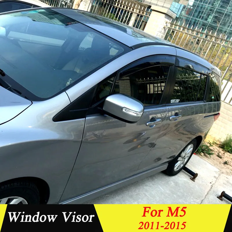Для M5 Mazda 5 2011- Пластик черное окно козырек Vent Оттенки Защита от солнца дождь дефлектор гвардии авто аксессуары 4 шт./компл