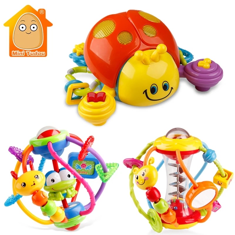 

Colorful Handrattle Safty Ball Toys Baby Soft Hand Catcher Rattle Baby Puzzle Educational For Babies Grasping Ball Puzzle