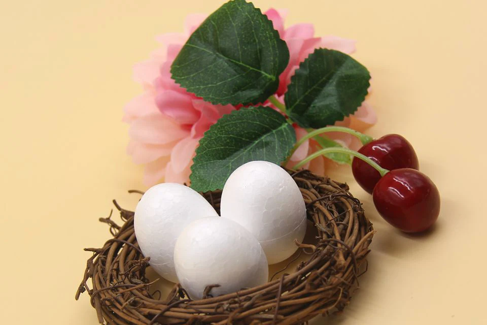 20 шт./лот 4 см белая пена яйца моделирование пенополистирол пенопластовый шар в форме яйца DIY украшения для рождественской вечеринки детские подарки