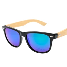 Бамбуковые солнцезащитные очки мужские дизайнерские винтажные Деревянные Солнцезащитные очки женские модные квадратные солнцезащитные очки в деревянной оправе унисекс 9 цветов Gafas De Sol