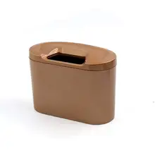 Uxcell Золотой Тон Пластиковый портативный автомобильный держатель мешка для мусора мусорный ящик для мусора