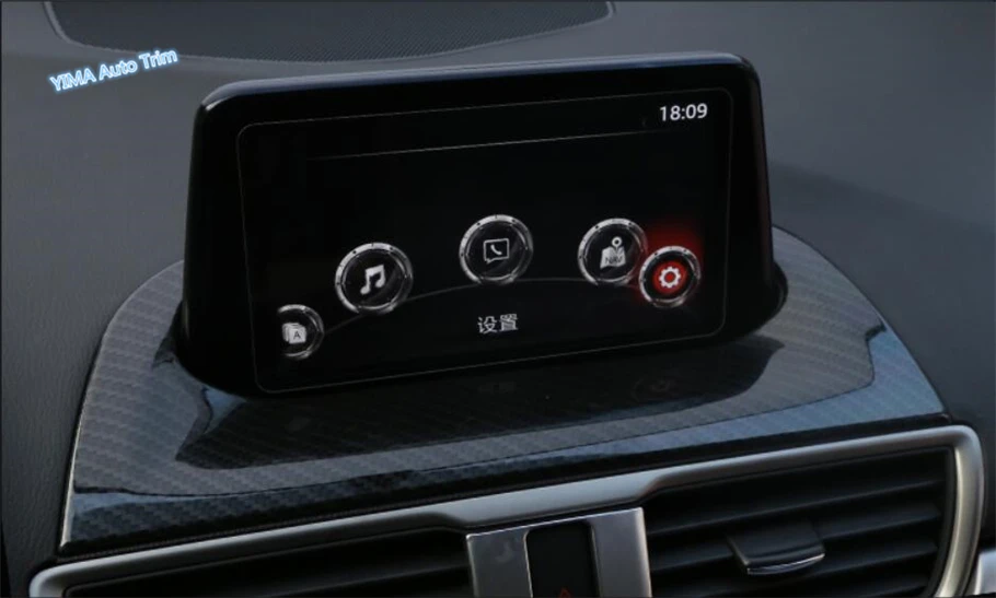 Lapetus для Mazda 3 AXELA хэтчбек седан ABS Авто Стайлинг приборная панель навигация gps дисплей экран рамка Крышка отделка
