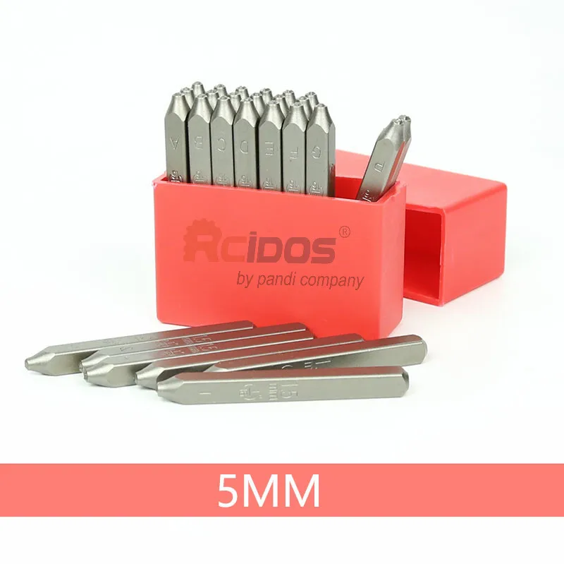 

5MM English letters Standard Font style punch stamps alphabets(A-Z &) 27pcs/box