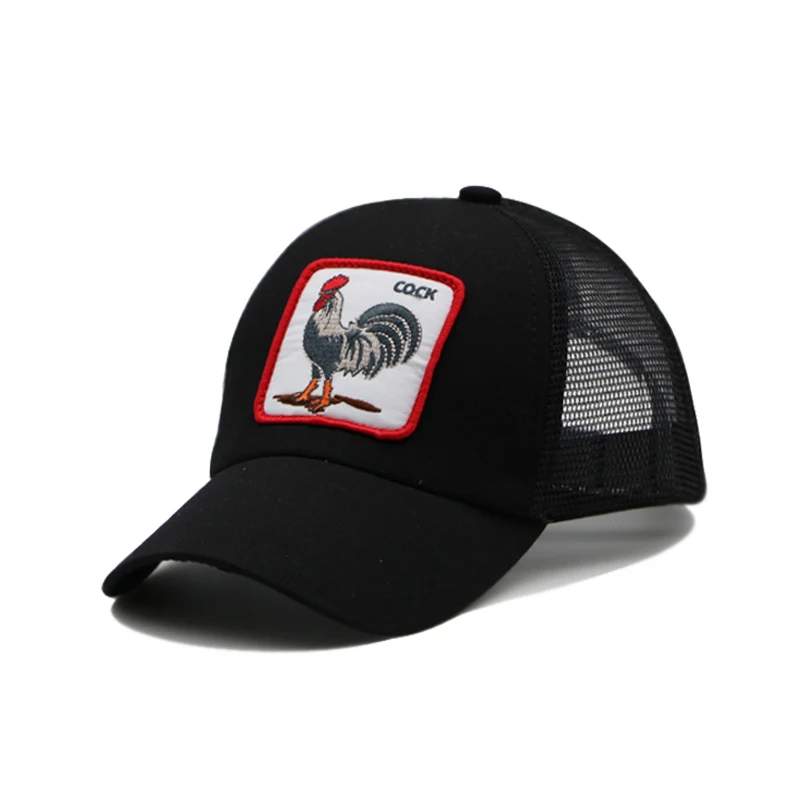 

Fashion Animals Embroidery Baseball Caps Men Women Snapback Hip Hop Hat Summer Breathable Mesh Sun Gorras Unisex Cock Cap