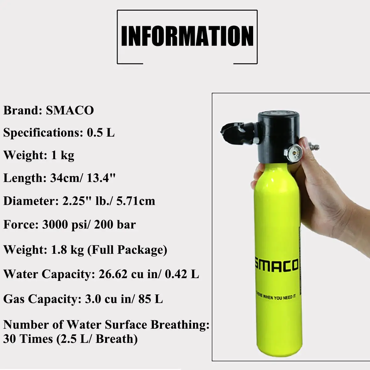 67*41*13 Открытый Мини Воздушный бак кислородный баллон бутылка для дайвинга набор оборудования полная свобода дыхание под водой в течение 7-10 минут