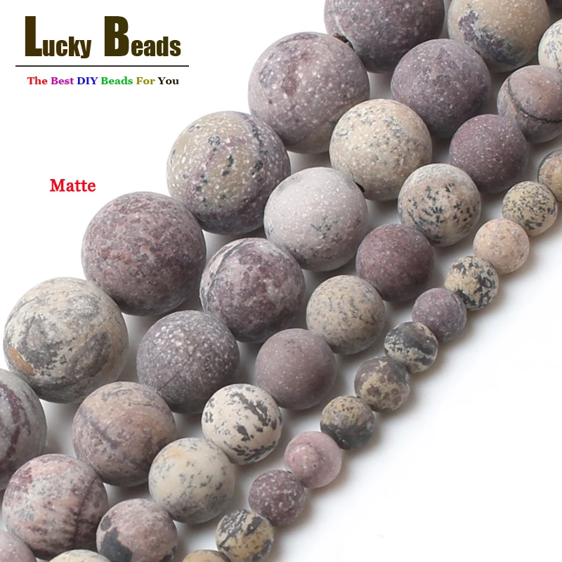 

dull polish matte flower stone loose beads for jewelry making 15inches natural round stone beads 4/6/8/10mm free shipping