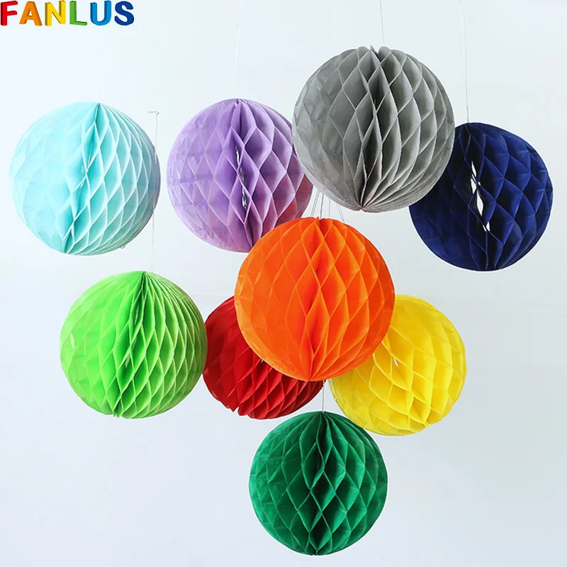 

5pcs/lot 6inch 15cm Paper Honeycomb Ball Decoration Holiday Hanging Lanterns Wedding Party Home Decoration