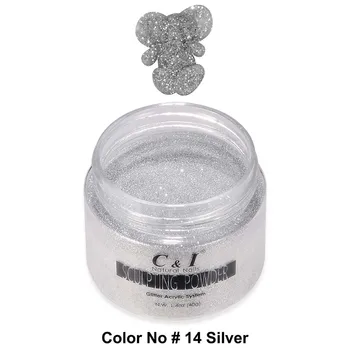 

Acrylic Powder, #014 Glitter Silver, 3D Nail Flower, Sculpting Powder for Nail Beauty, 28g