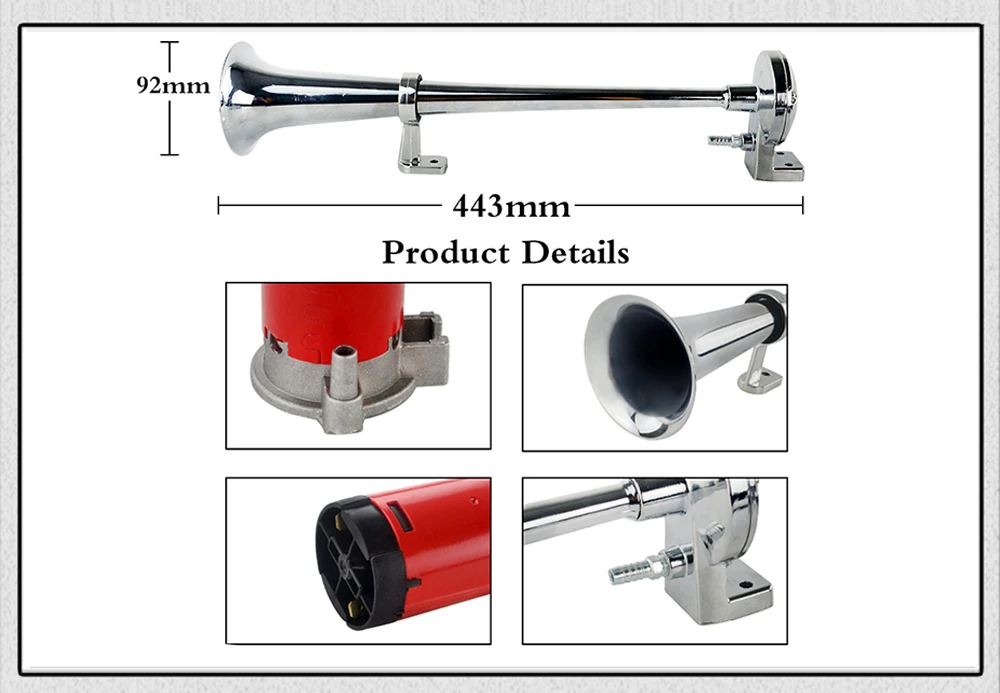 150 дБ автомобильный рог супер громкий 12 в один труба Воздушный Рог компрессор для автомобиля Грузовик Лодка поезд гудок для автоматического звукового сигнала