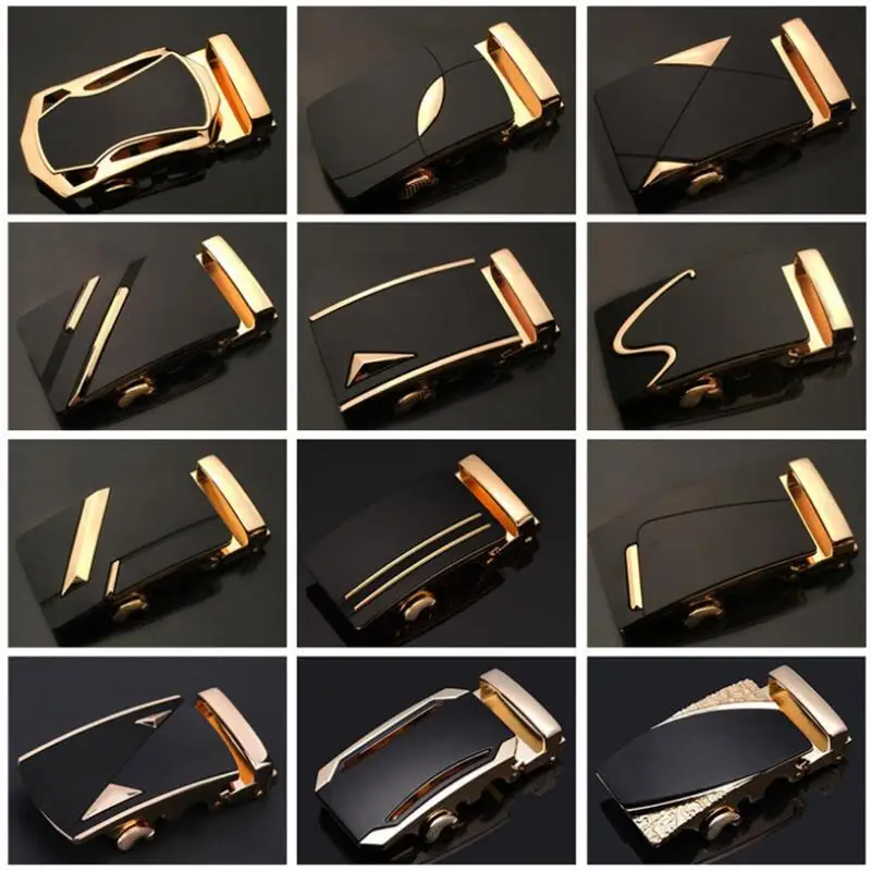 

ZPXHYH Fashion Men's Business Alloy Automatic Buckle Unique Men Plaque Belt Buckles for 3.5cm Ratchet Men Apparel Accessories