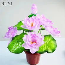 Искусственные цветы, 13 голов, большое шасси, имитация лотоса, цветы для свадьбы, дома, офиса, фона, бассейна, сада, искусственные цветы, Декор