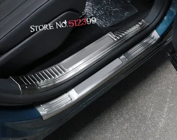 

Car Styling 8pcs Inner + Outer Stainless Steel Door Sill Scuff Plate Protector Trim Cover For Peugeot 5008 GT 2017 2018 2019