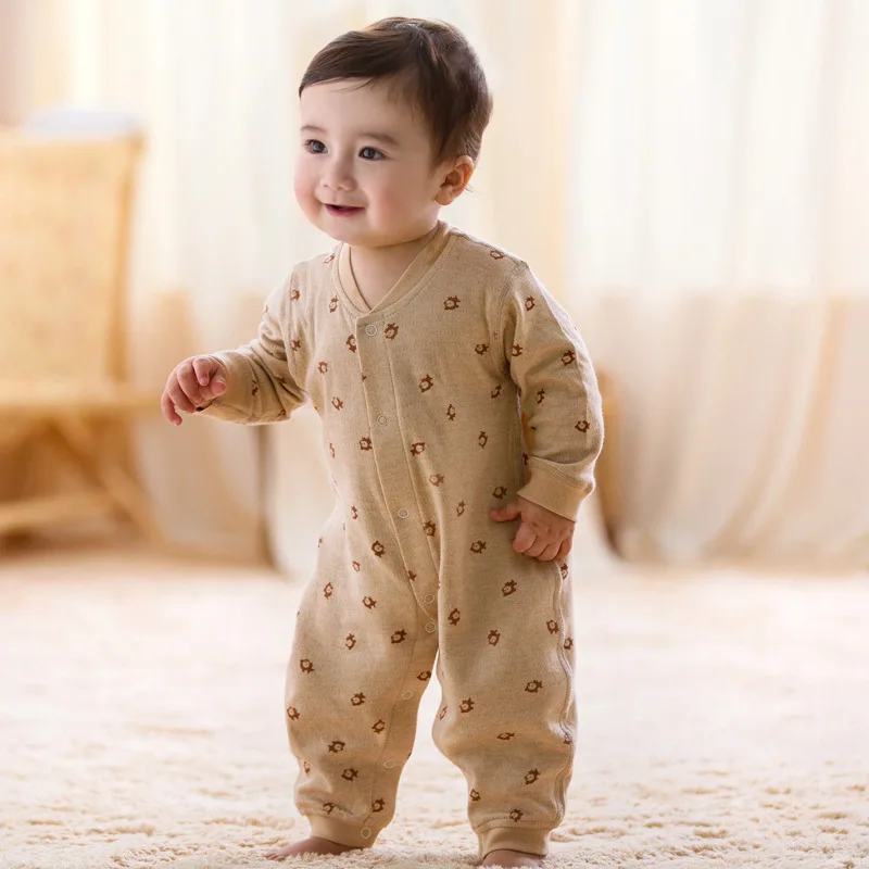 Organic Cotton Full Sleeve Baby Clothing 2015 New Born Baby Romper Hot