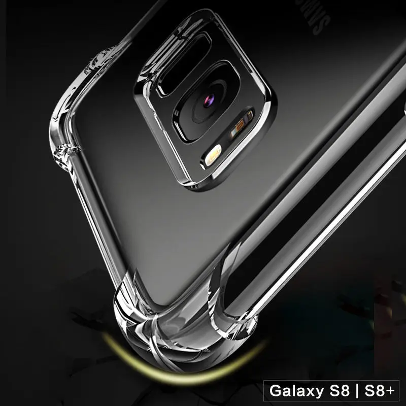 Противоударный прозрачный силиконовый чехол для Samsung Galaxy S6 S7 edge A3 A5 A7 J3 J5 J7 2017 S8 S9