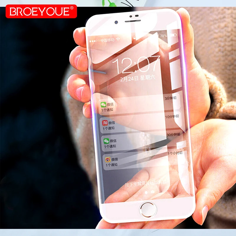 

Tempered Glass Full Cover For iPhone X 8 7 Plus SE 6S 6 Plus Protection Glass Film Screen Protector For iPhone 7 Plus XR XS MAX