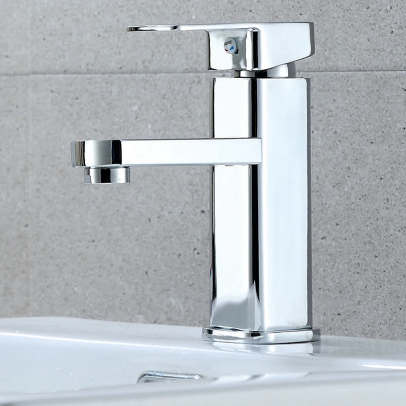 

Single Handle Kitchen Bathroom Basin Sink Hot and Cold Water Mix Faucets Washbasin Tap