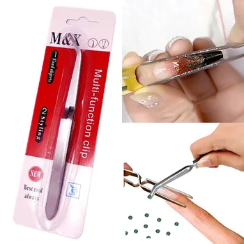 

manicure Acrylic UV Gel Tips Sculpture Tweezers Clip Pick Up Nail Art Tools Multi-Functions for Nail picher decorations