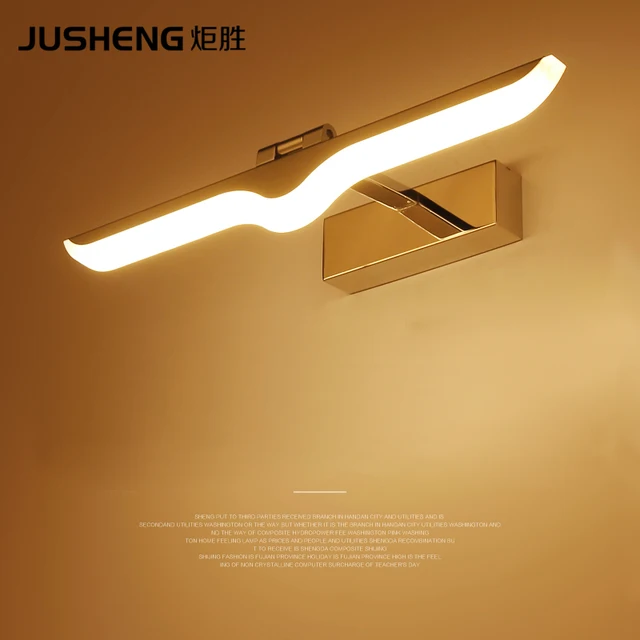 Jusheng moderna lampada da parete a led chrome sconce per interni ... Lampade da parete a led per interni