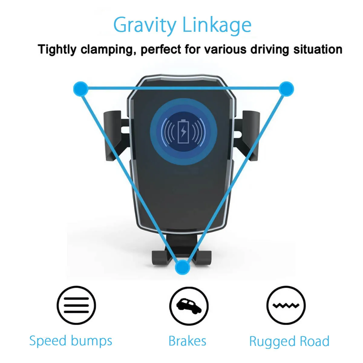 10 Вт Автомобильный держатель для телефона QI беспроводной держатель для быстрой зарядки приборной панели автомобиля гравитационная сильная присоска для iPhone X8 XR для samsung S10e