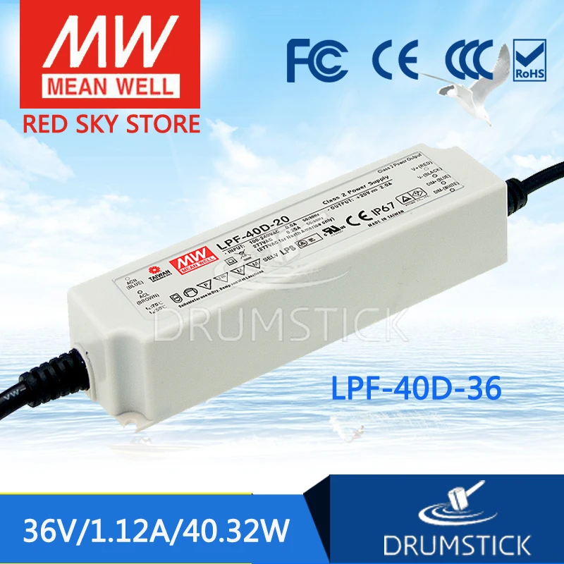 Advantages MEAN WELL LPF-40D-36 36V 1.12A meanwell LPF-40D 36V 40.32W Single Output LED Switching Power Supply Advantages MEAN WELL LPF-40D-36 36V 1.12A meanwell LPF-40D 36V 40.32W Single Output LED Switching Power Supply