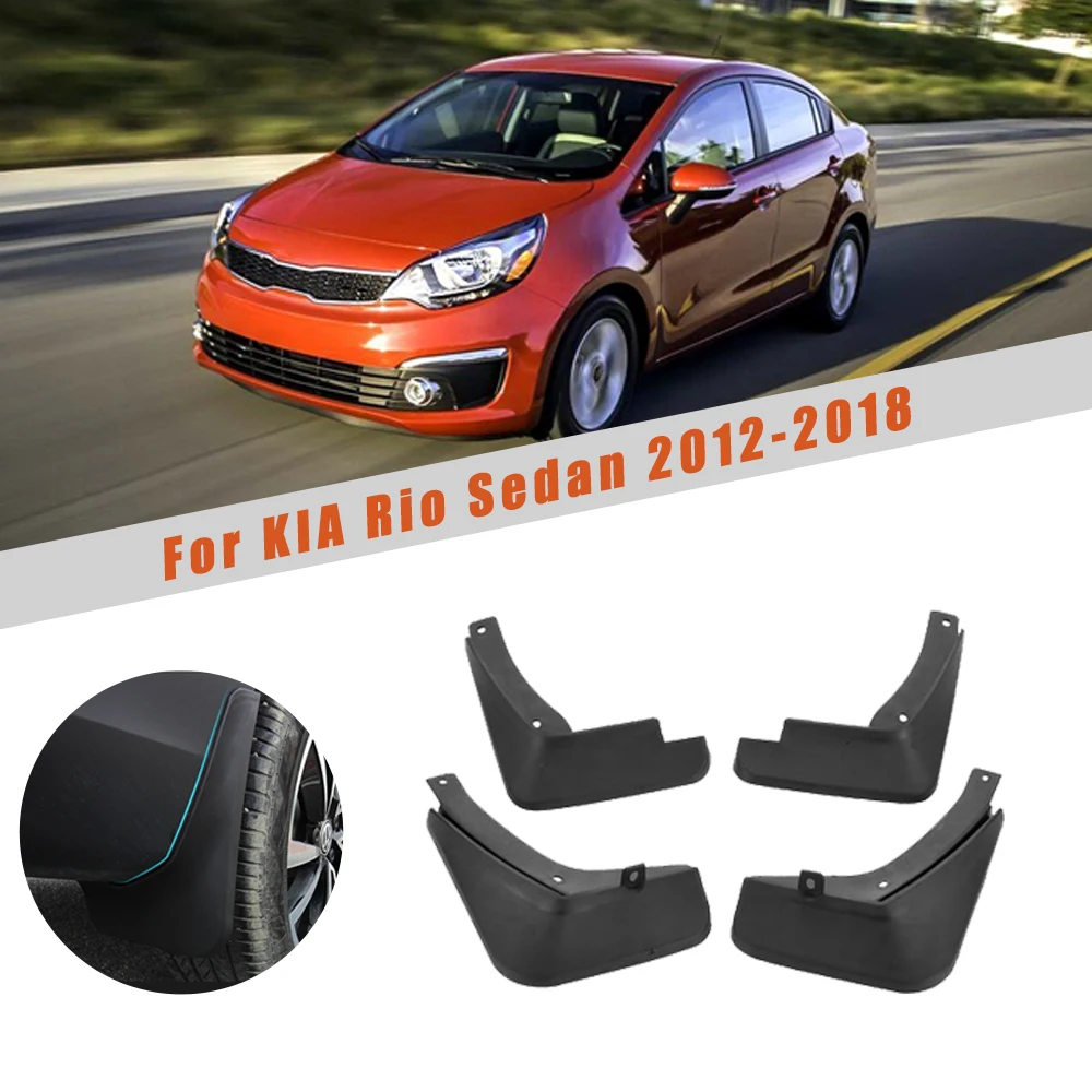 4 шт. Автомобильные Брызговики для KIA Rio Sedan 2006- Брызговики передние и задние брызговики крылья авто аксессуары