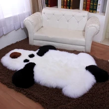 Роскошный Ковер с милым медвежонком, мягкая искусственная шерсть, овчина, пушистый коврик для детской комнаты, ворсистый коврик с длинными волосами, домашний декор