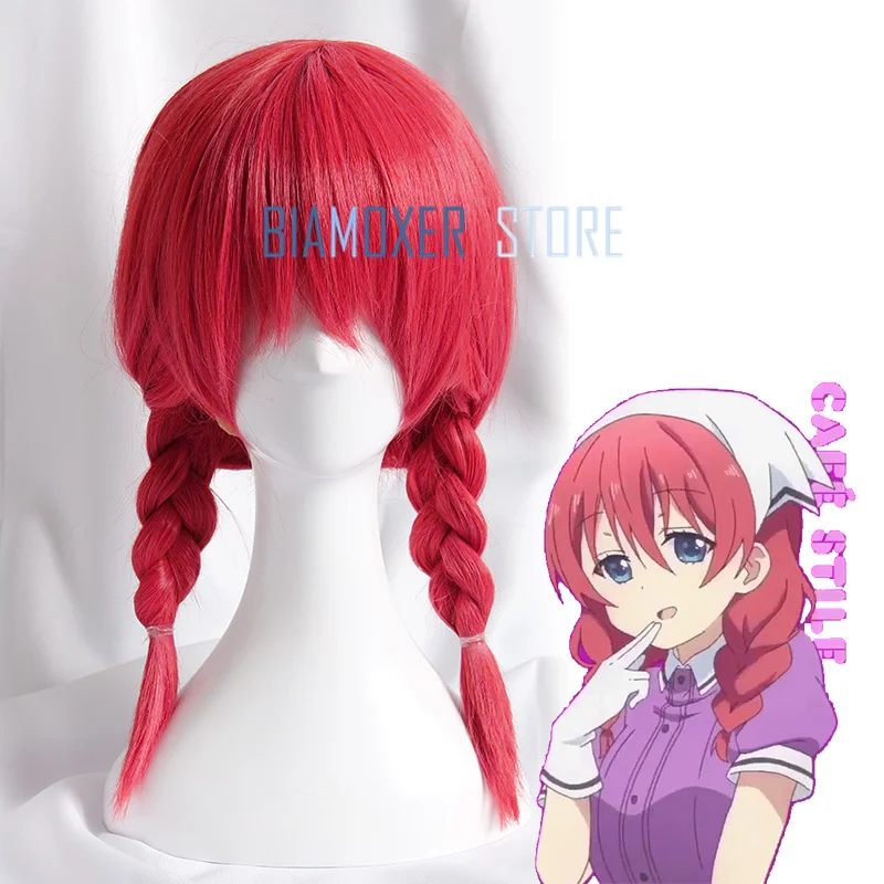 

animal Blend S Cosplay Wig Amano Miu Off Red Braids Anime Ladies Wig free cap